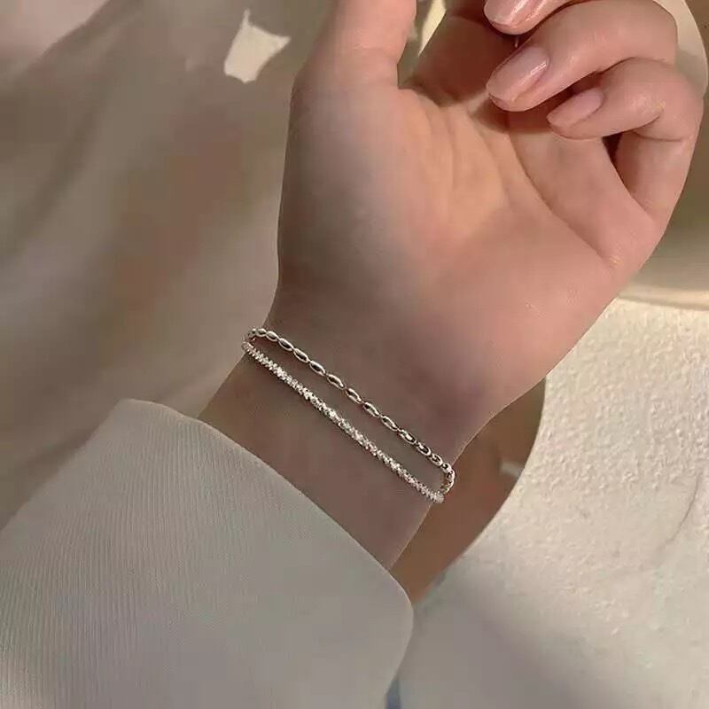 2連ビーズブレスレット シルバー925 | jewelry Tim 2連ビーズブレスレット シルバー925 | jewelry Tim