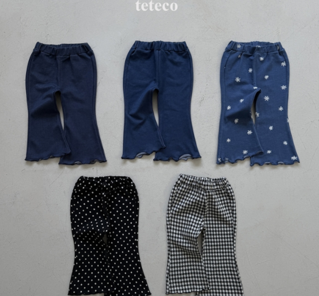 【取寄】tetecos デニムフライヤーパンツ|秋服|韓国子供服| 26/AT