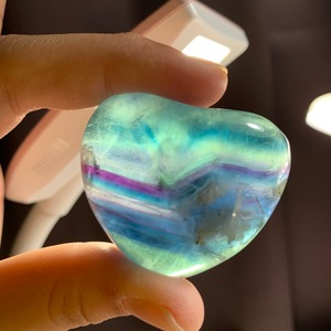 63ハート　ブルーグリーンフローライト