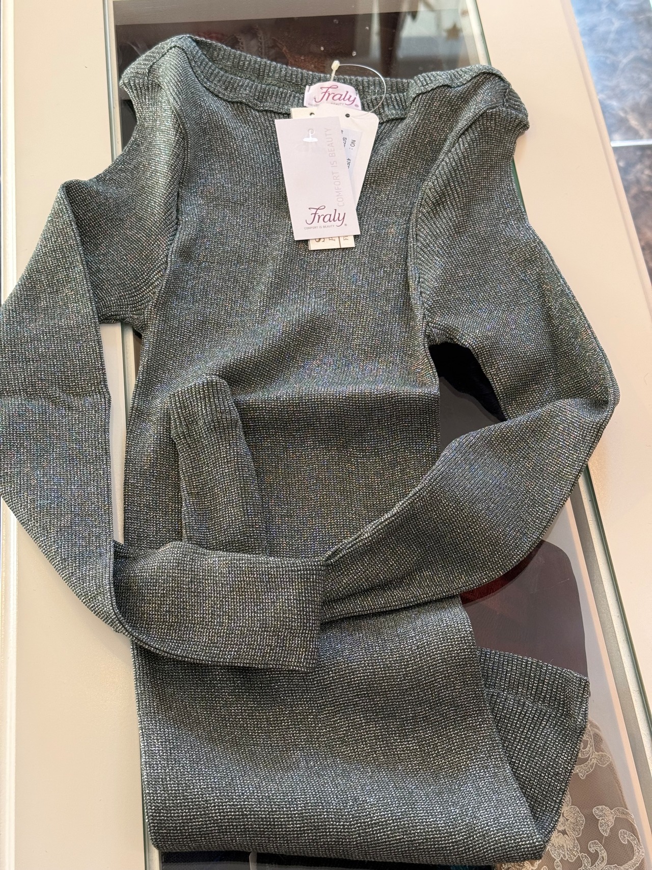 ウールシルクラメ入り トップス GARDEN ARGENTO 3サイズ fraly