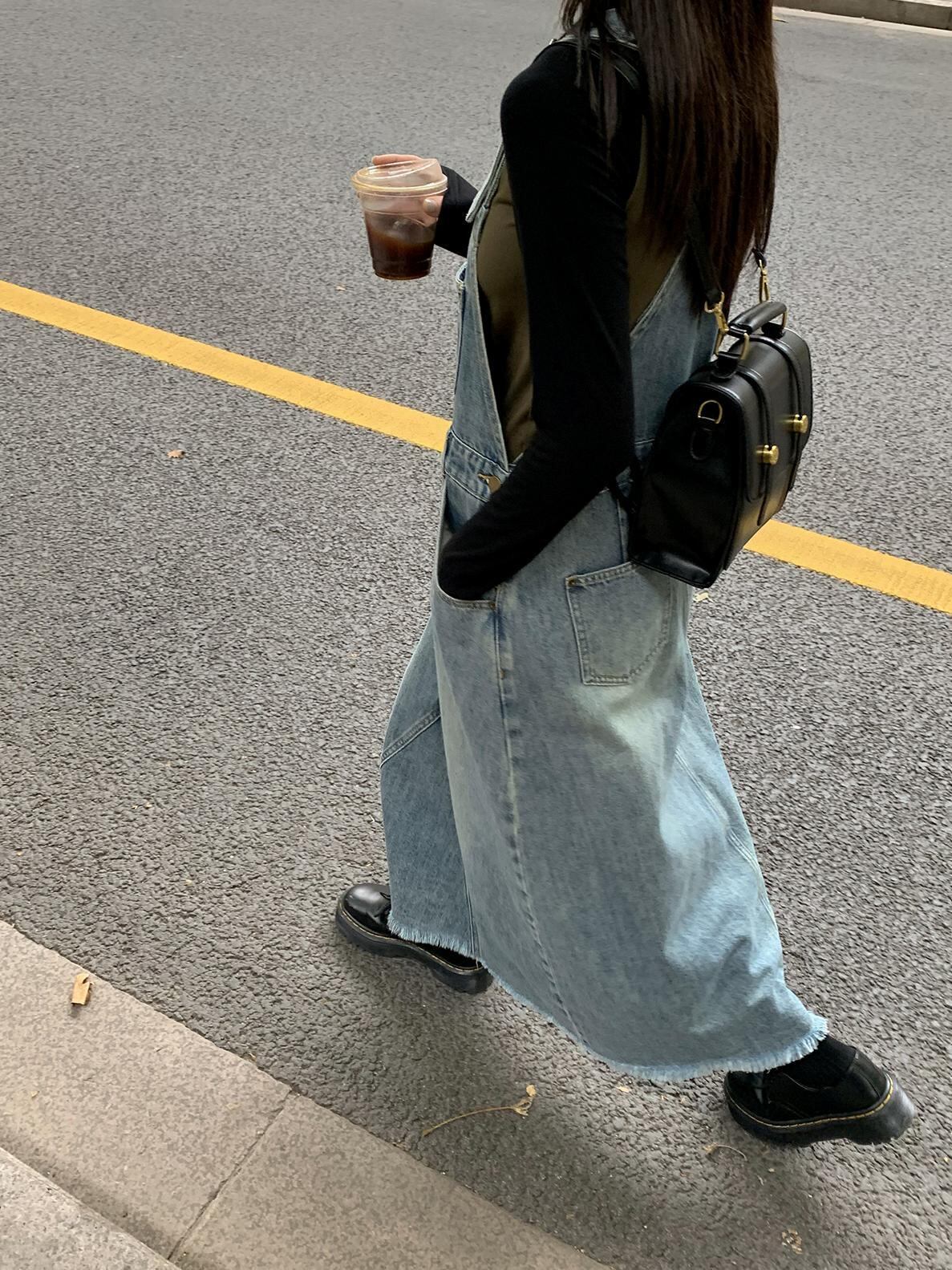 Denim suspenders skirt（デニムサスペンダースカート）c-514 | konotoki