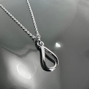 OPEN TEARDROP with DIAMOND NECKLACE / オープンティアドロップダイヤモンドネックレス