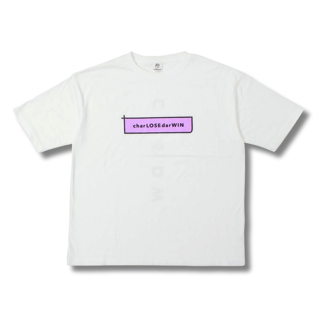 ボックスロゴ オーバーサイズ T-シャツ “Lilac” | charLOSE darWIN ボックスロゴ オーバーサイズ T-シャツ “Lilac” | charLOSE darWIN