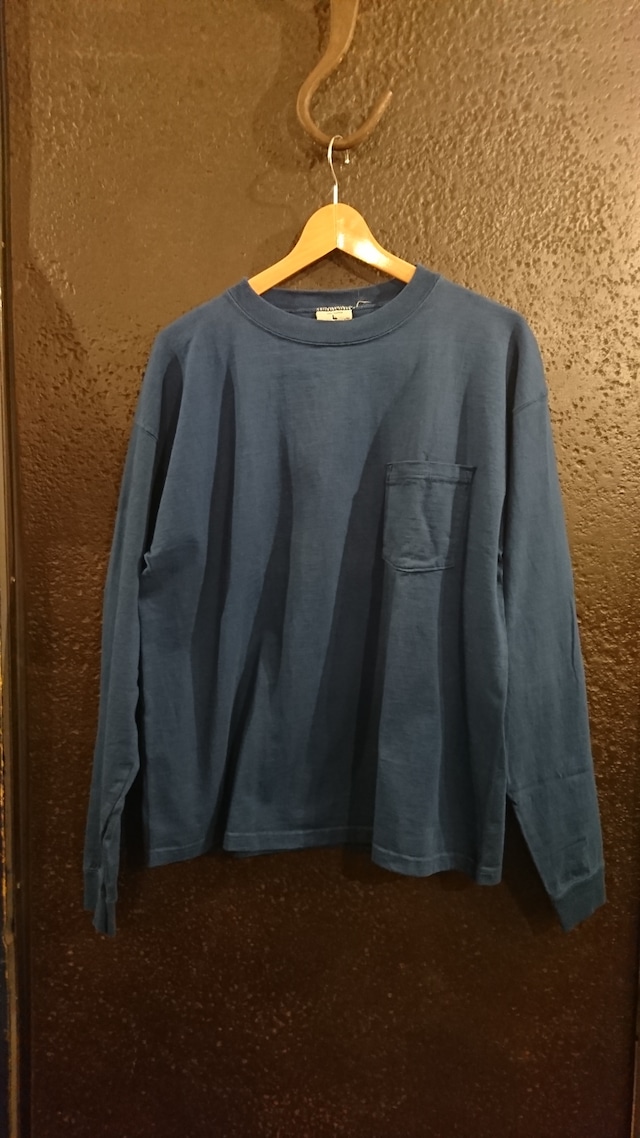 "GOOD WEAR  L/S POCKET TEE " Blue Color