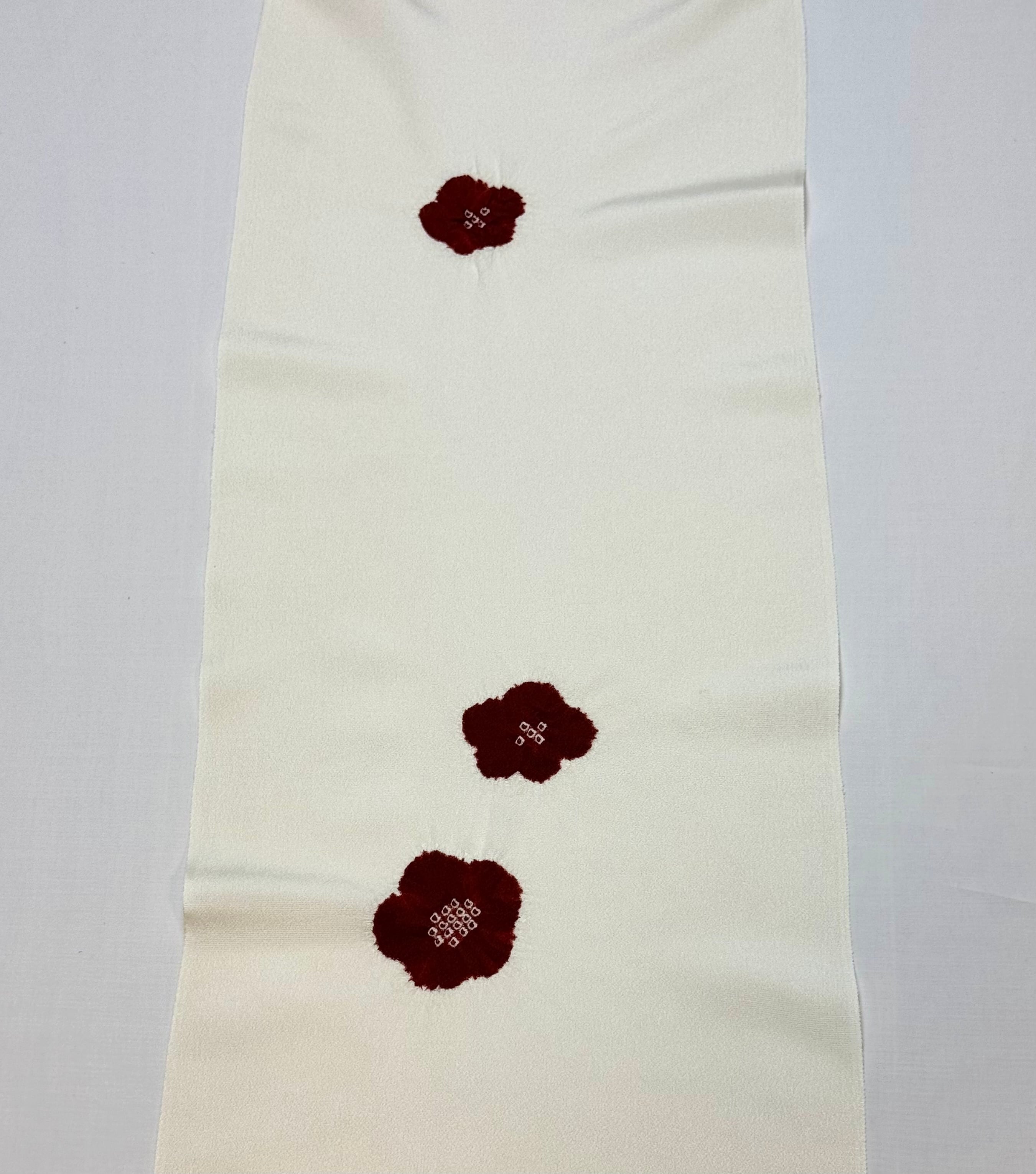 本加工 桶絞り 紅梅白梅 絞り 金彩 刺繍 川島織物袋帯 フルセット 本