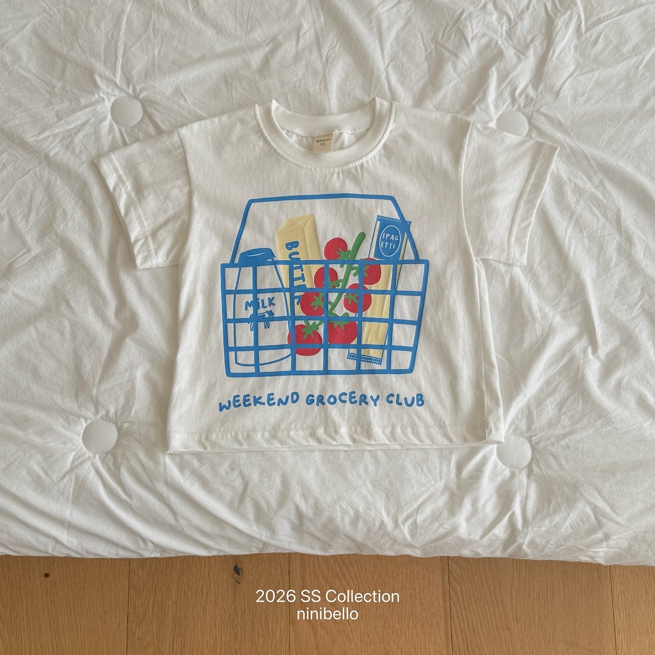 [ninibello] Basket Tee / [니니벨로] 바스켓티