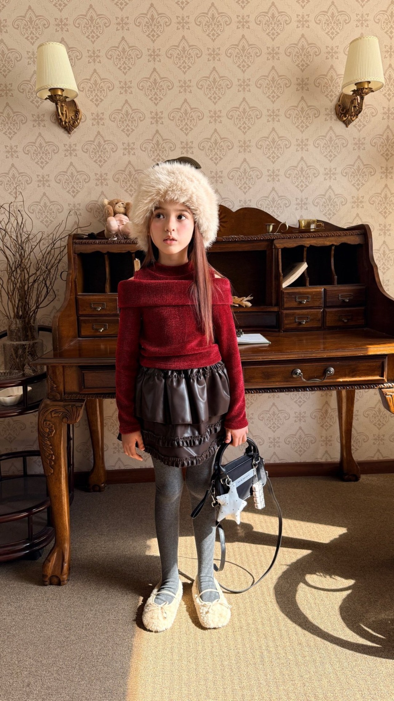 COMMA［取寄］leather skirt 26winter