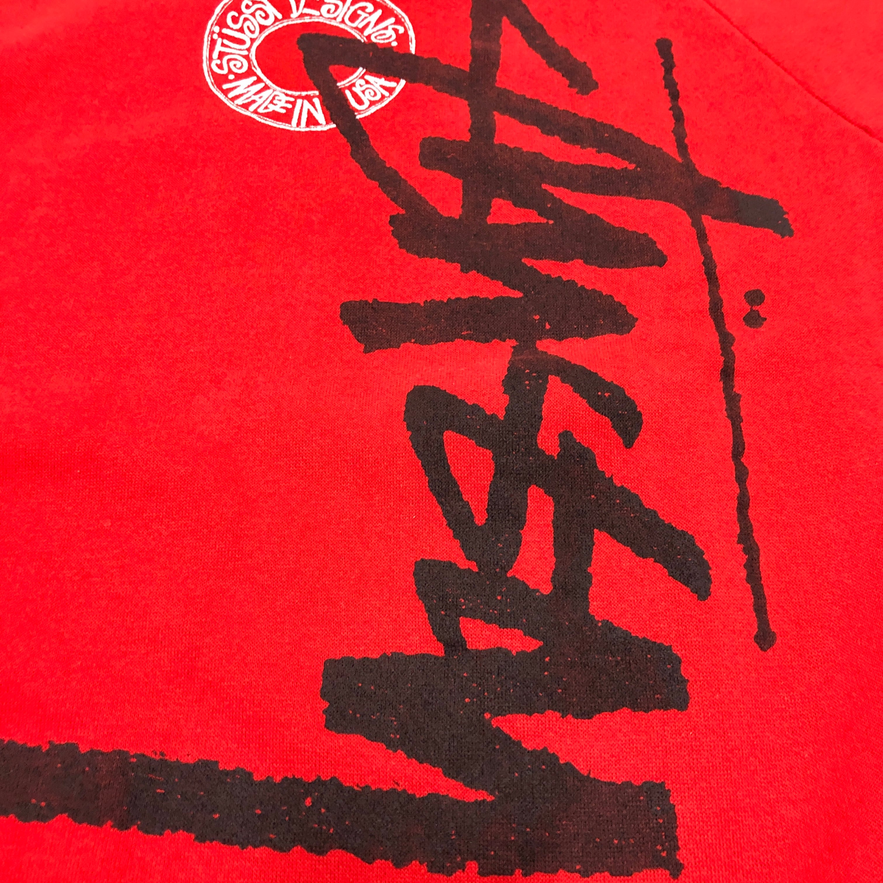 80s OLD STUSSY/Logo print Sweat/USA製/黒タグ/2枚タグ/ロゴ 80s OLD STUSSY/Logo print Sweat/USA製/黒タグ/2枚タグ/ロゴ