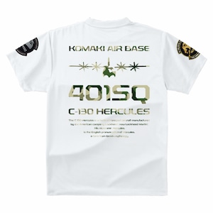 401SQ ドライＴシャツ ホワイト×カモ