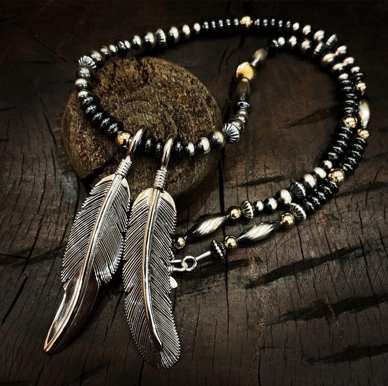 ブライト（Bright）ネックレス（Wave　Hematite）55cm - 4