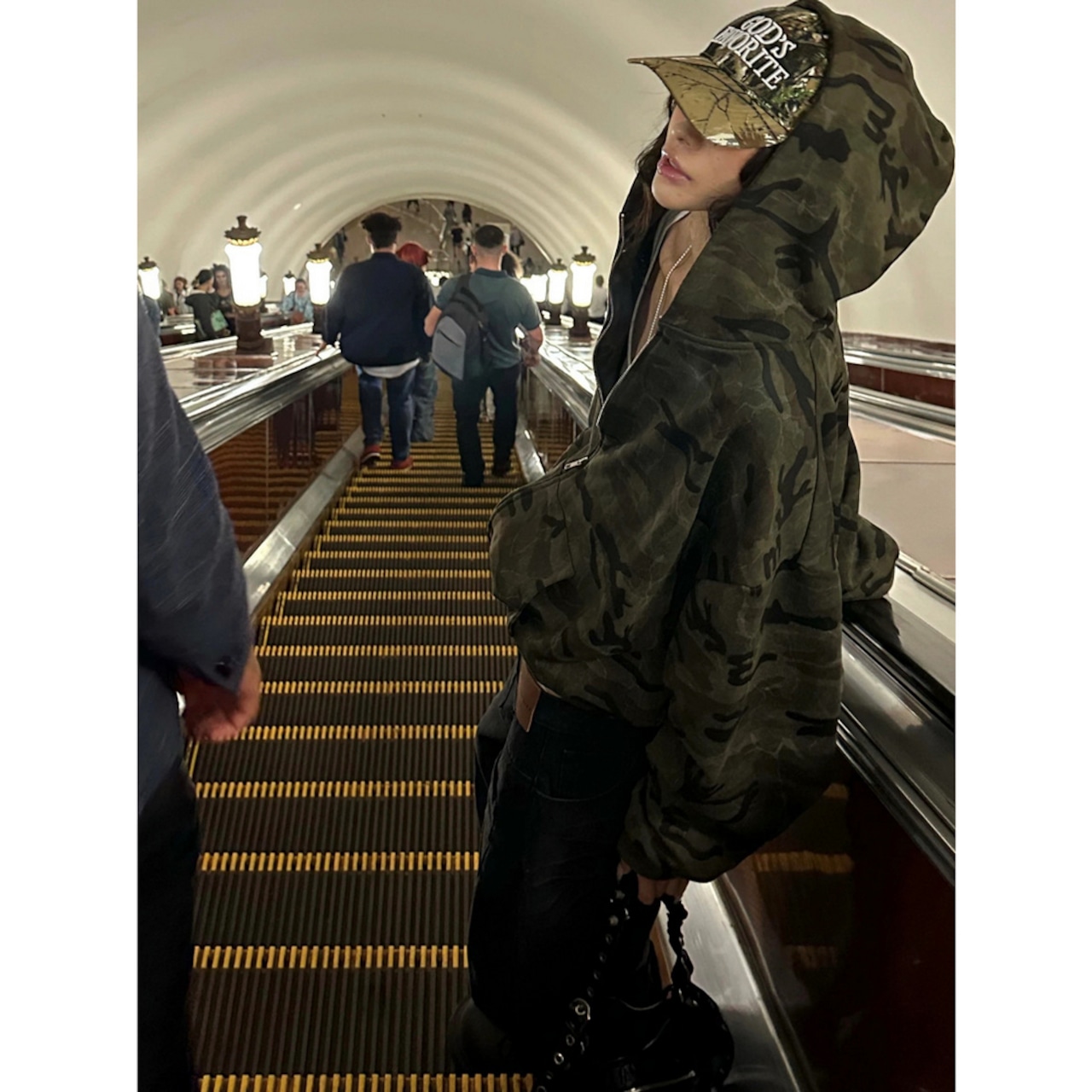 VINTAGE ストリート 迷彩ジップパーカー T2006