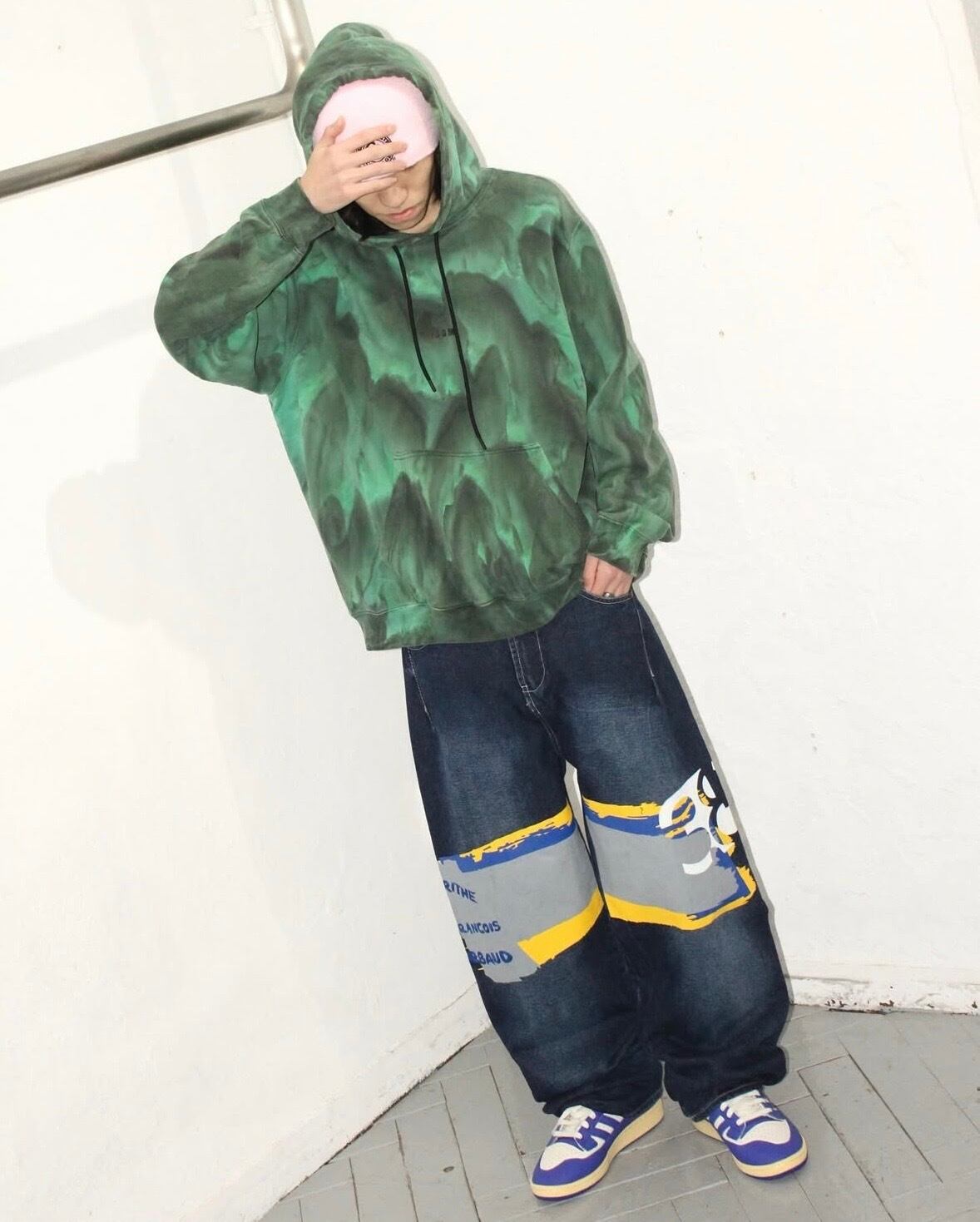 MSGM Small Logo Tie-Dye Sweat Hoodie ITALY製