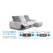 「みんな、くつろぐ」電動カウチソファ