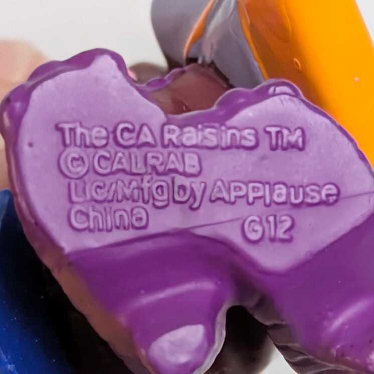 ☆ VINTAGE 1991 ☆ 【California Raisins（カリフォルニアレーズン）】『 Anita Break / Hardee's / CARD無し 』  PVC フィギュア ビンテージトイ 〚アメリカン雑貨 アメトイ〛