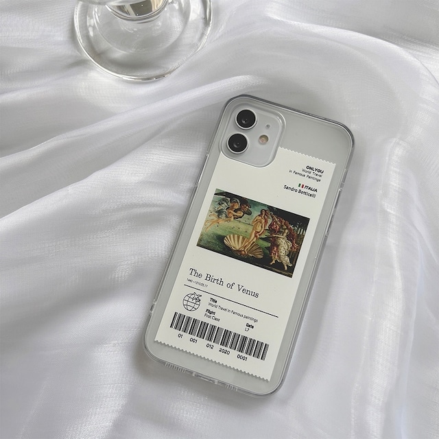 The birth of venus design clear iphone case