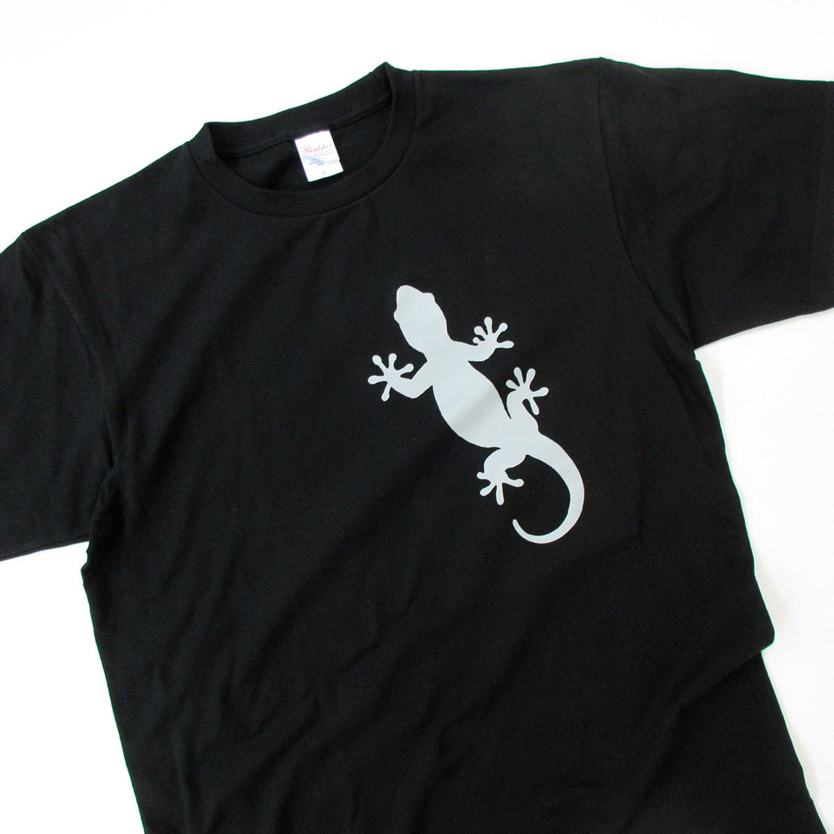 手描き ヤモリ Tシャツ am04 屋守 家を守る 幸福 動物 縁起 生き物 爬虫類 アニマル 女性 男性 クール