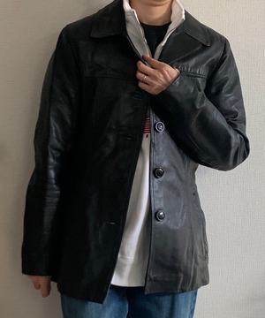 【送料無料】Black leather jacket