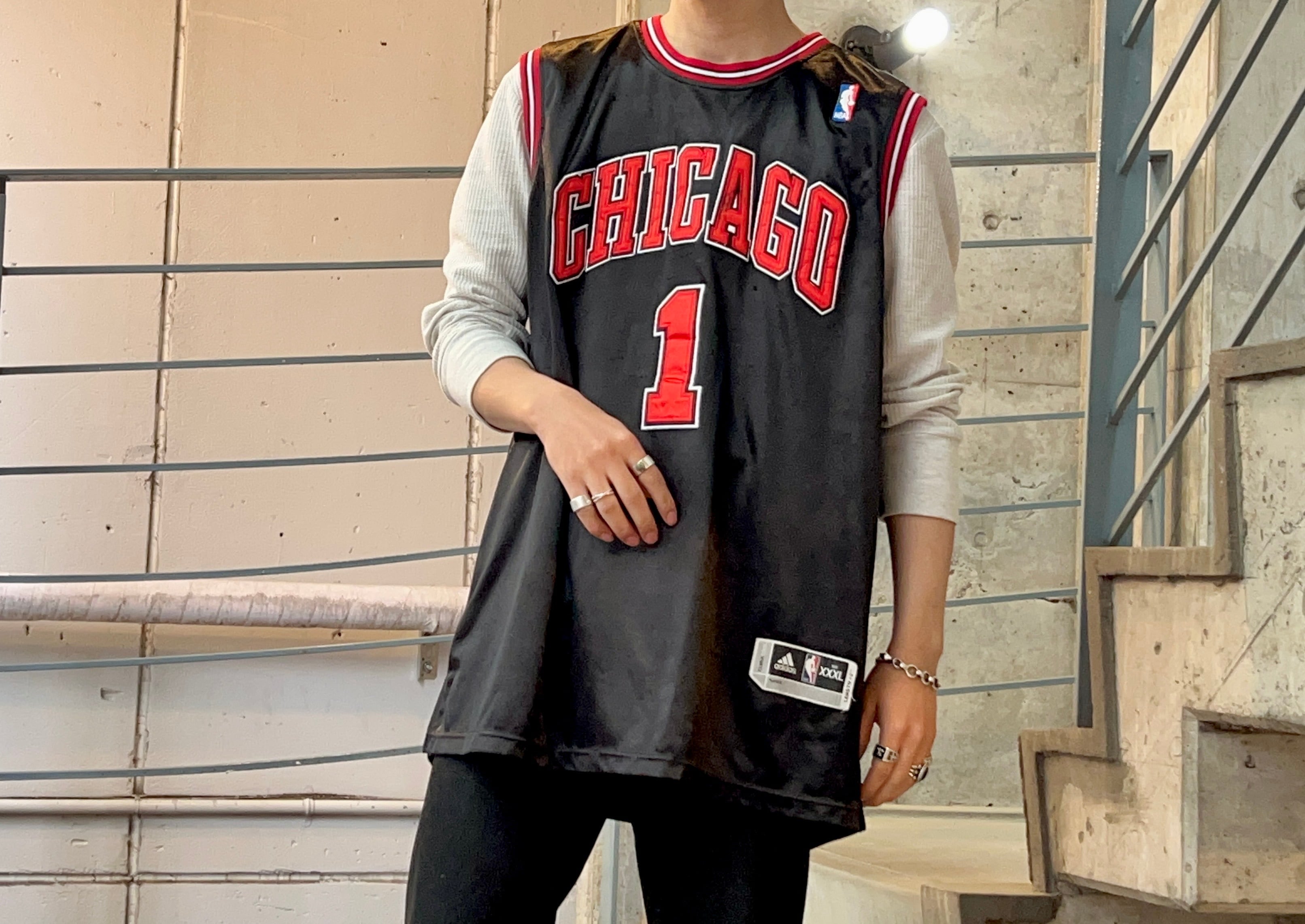 ベスト商品 美品 USA規格 NIKE CHICAGO BULLS リンガー ゲームシャツ