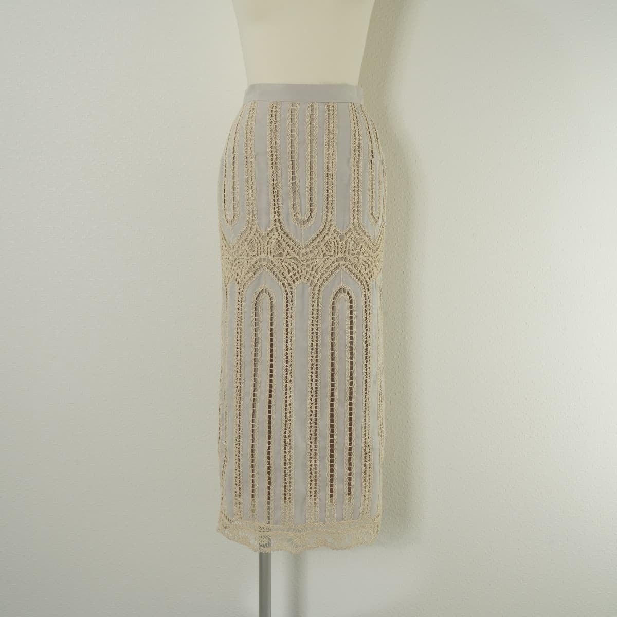 AMERI アメリ SUEDE EMBROIDERY LACE SKIRT スエード エンブロイダリー  