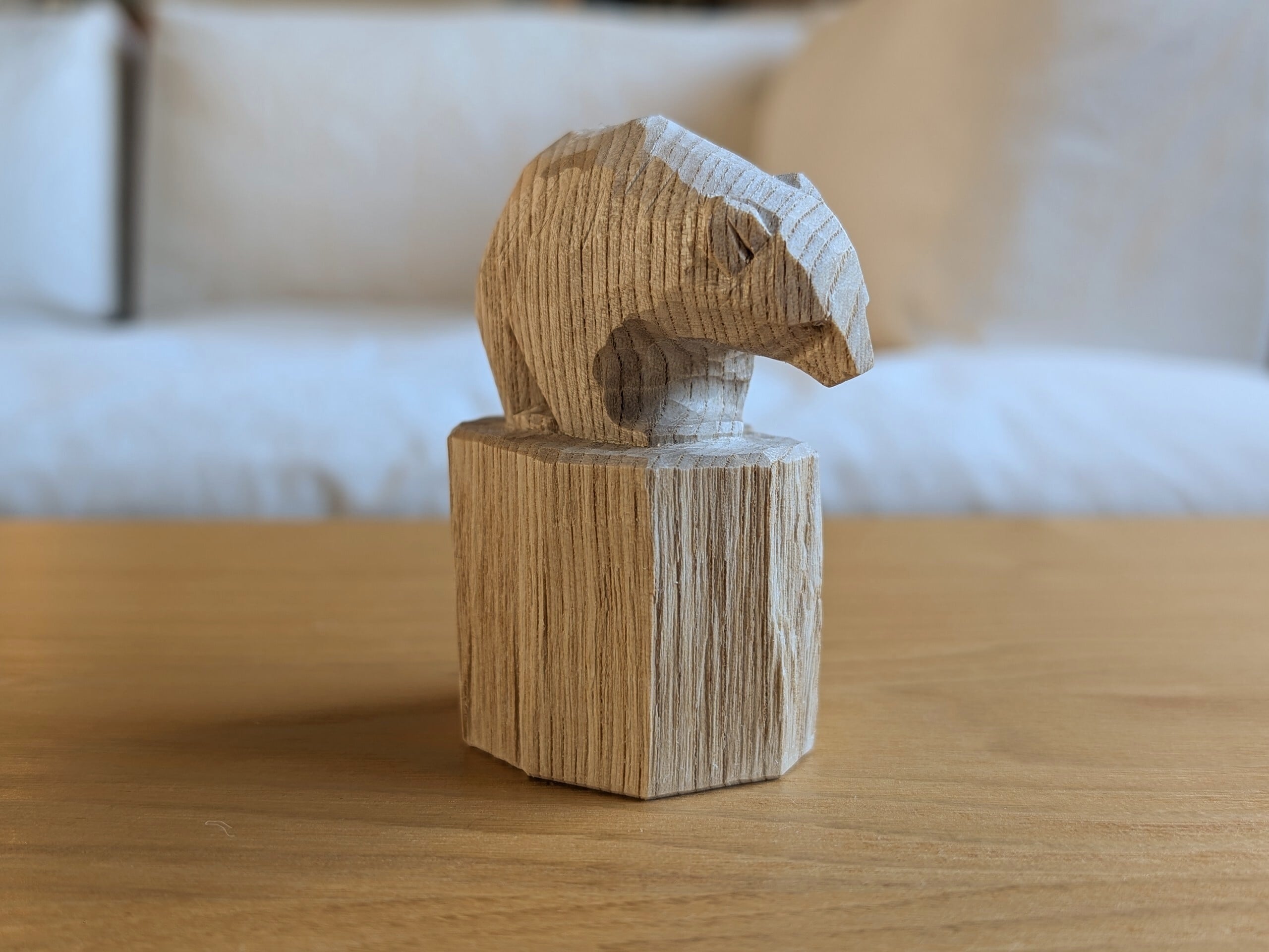 賀上隼敬 台座つきの熊 #10「勇士」 | 木彫りの熊 | inoya