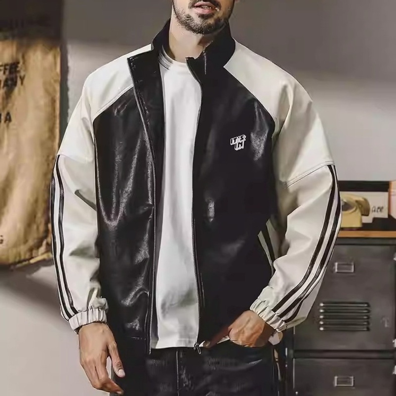 Piping 3-Line Blouson Long Sleeve ◇H0830