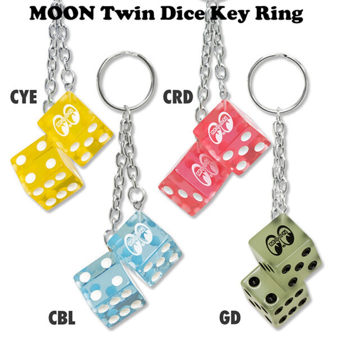 MOON ムーン ツイン ダイス キーリング