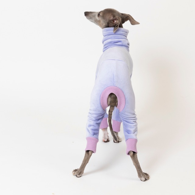 ベロアボンバーヒートロンパース　lavender（ラベンダー）  / イタグレ服