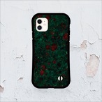 iPhoneケース ブラッドストーン 3月誕生石｜天然石柄スクエア型 GEM024