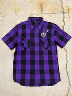 skull patch check shirts