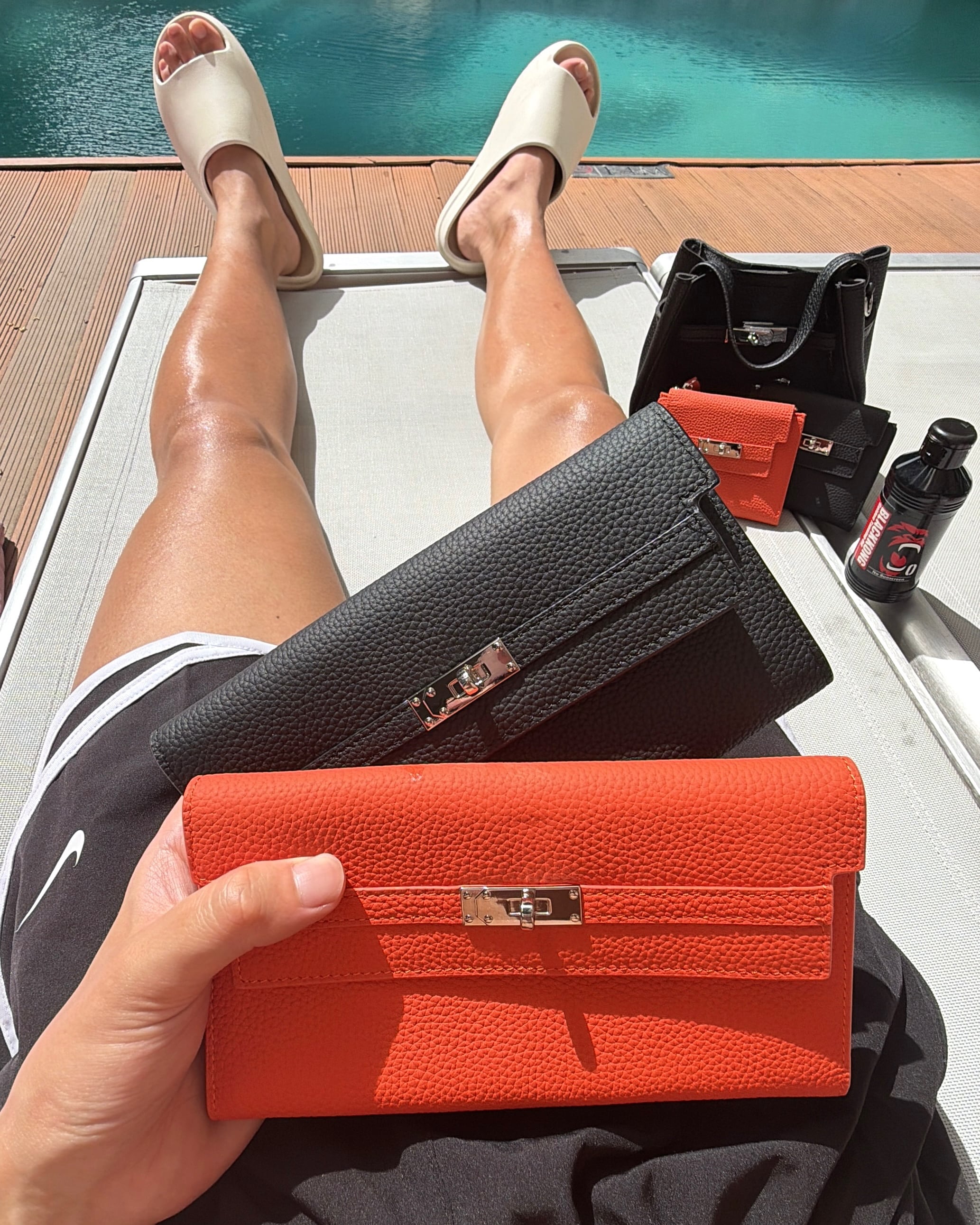 24時間限定》追加予約枠LUXURY LEATHER WALLET 長財布 ORANGE【BLB