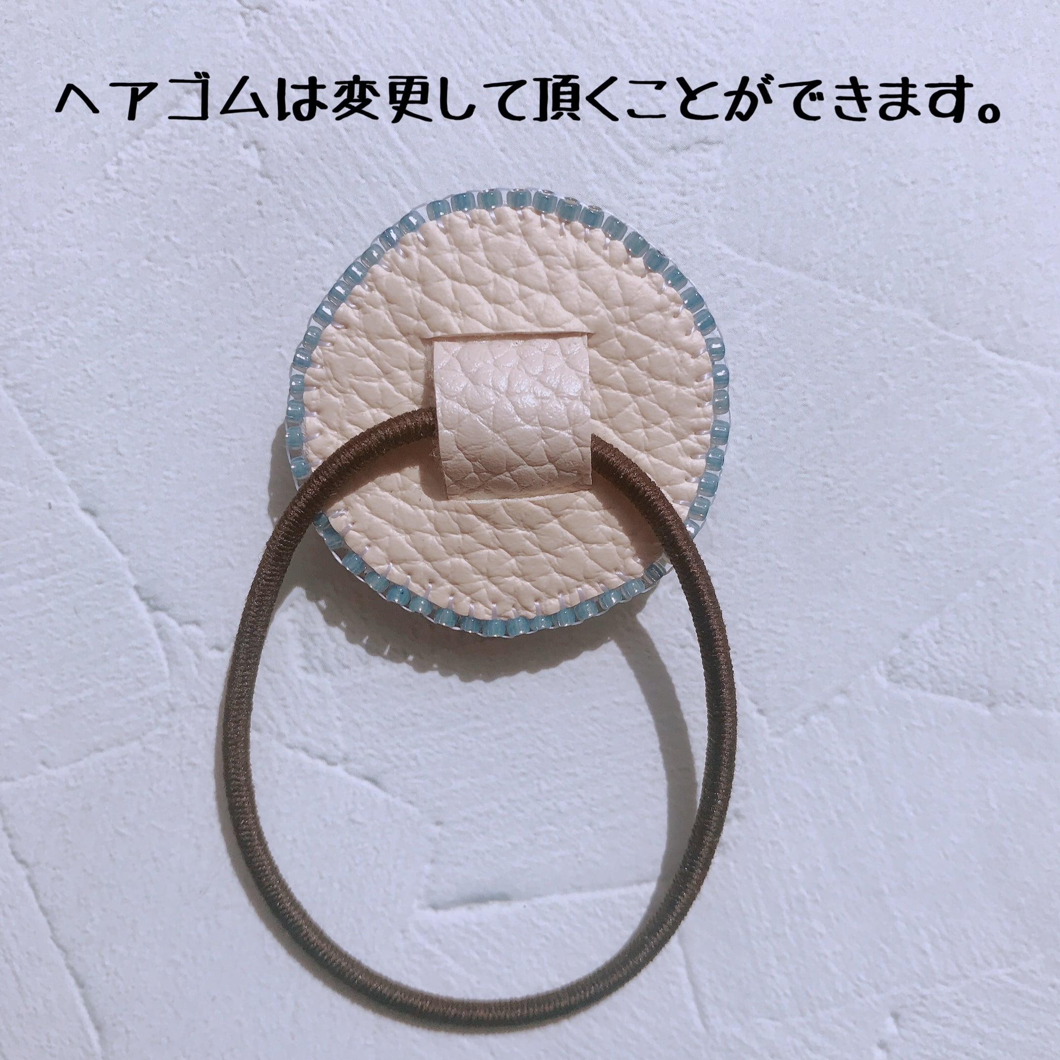 ビーズ刺繍】大人可愛いサークルヘアゴム 白 | Atelier tico（アトリエ