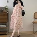 花柄フェイクレイヤードシアーワンピ ・71297