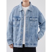 レトロカジュアル ライトブルー デニムジャケット af0022