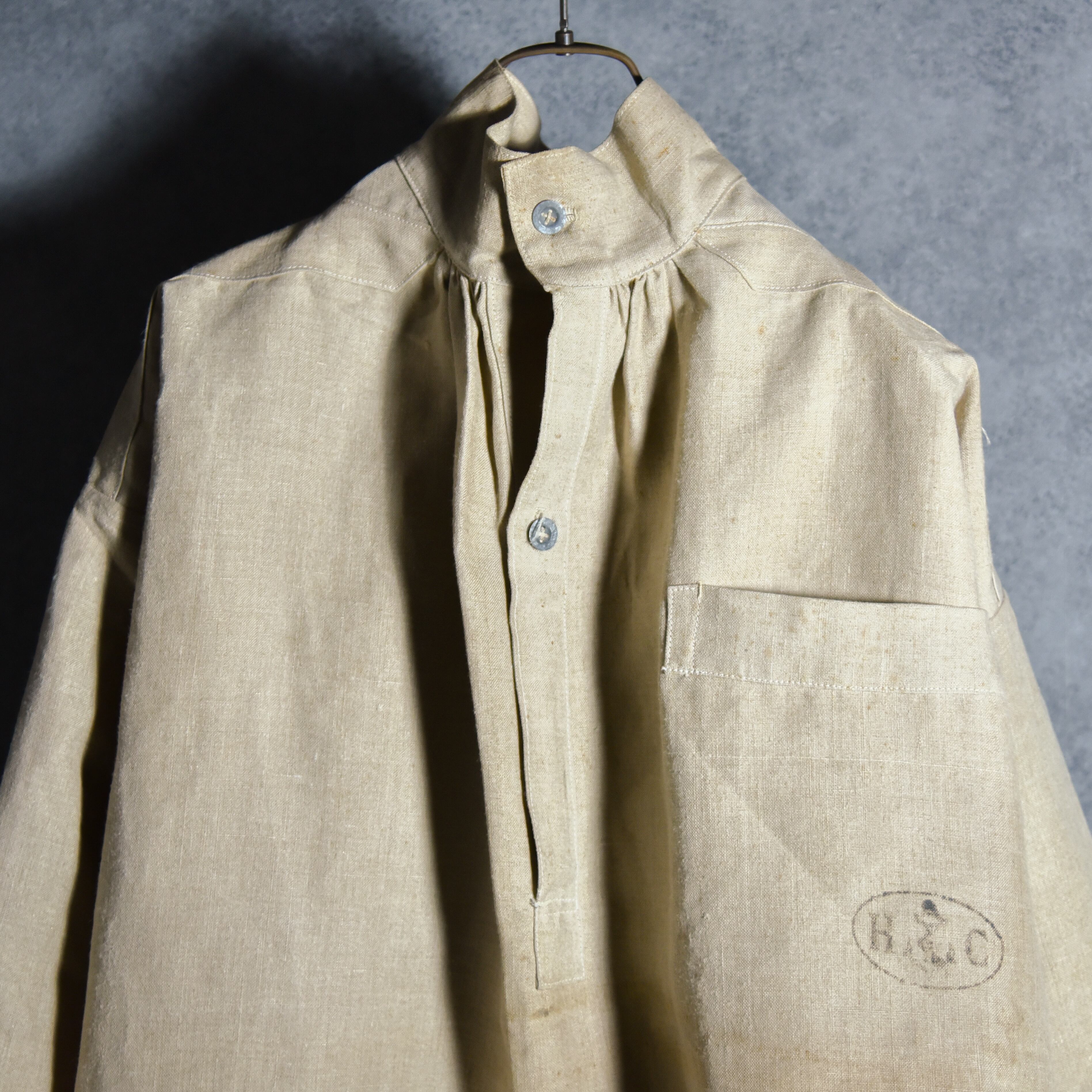 30s French Army Linen Hospital Bourgeron Smock フランス軍