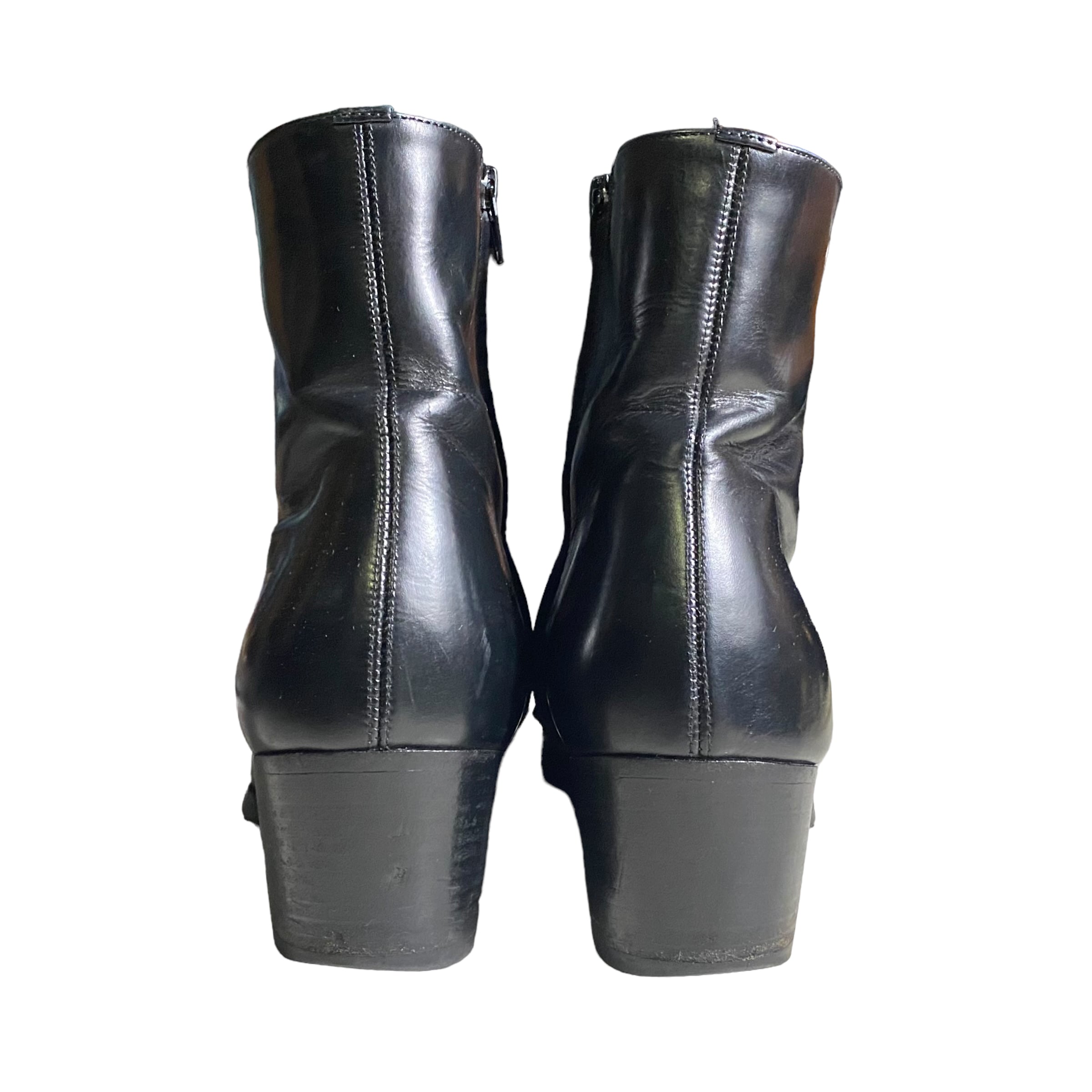 SAINT LAURENT PARIS leather high heel boots | NOIR ONLINE