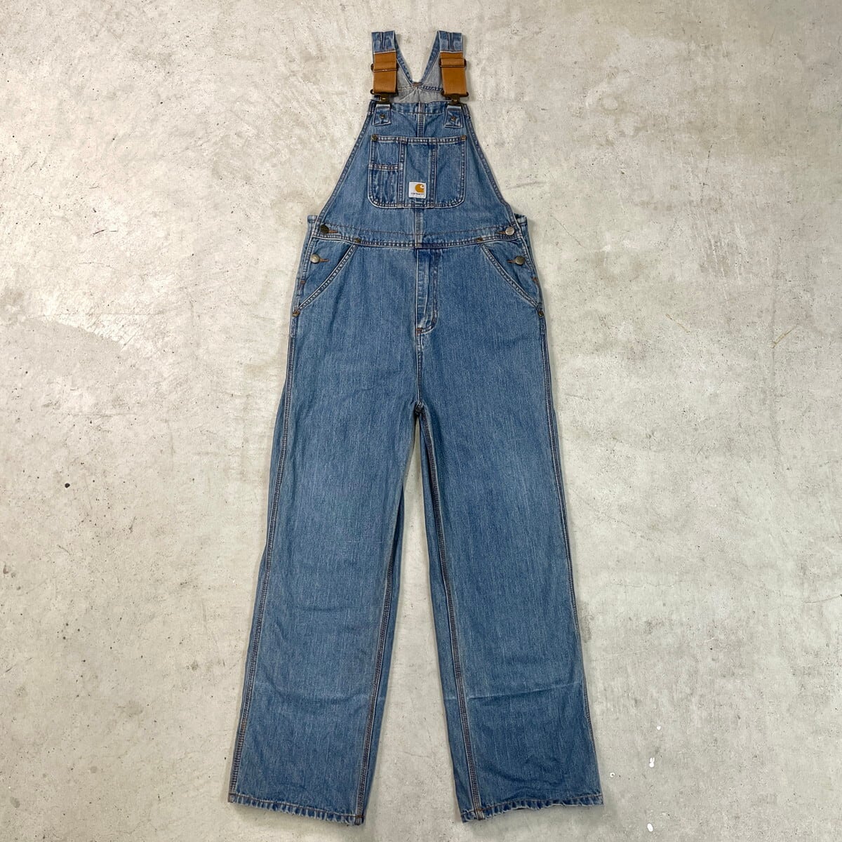 Kids】Carhartt カーハート デニム オーバーオール キッズ 12歳用 古着