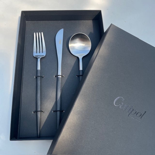 cutipol クチポール ディナーセット 3本セット GOA ブラックシルバー