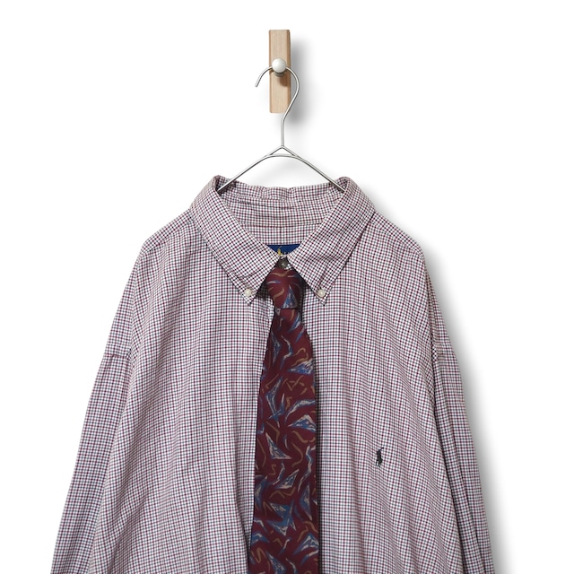 【RALPH LAUREN】長袖デザインシャツ＋ネクタイ