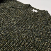 Paul Smith ポールスミス 畔編み ローゲージ ウールニットセーター サイズ L /グリーン×イエロー系/メンズ