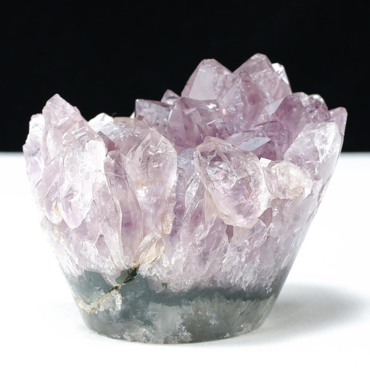 アメジスト クラスター 原石 フラワーアメジスト 花形 置物 一点物282-791