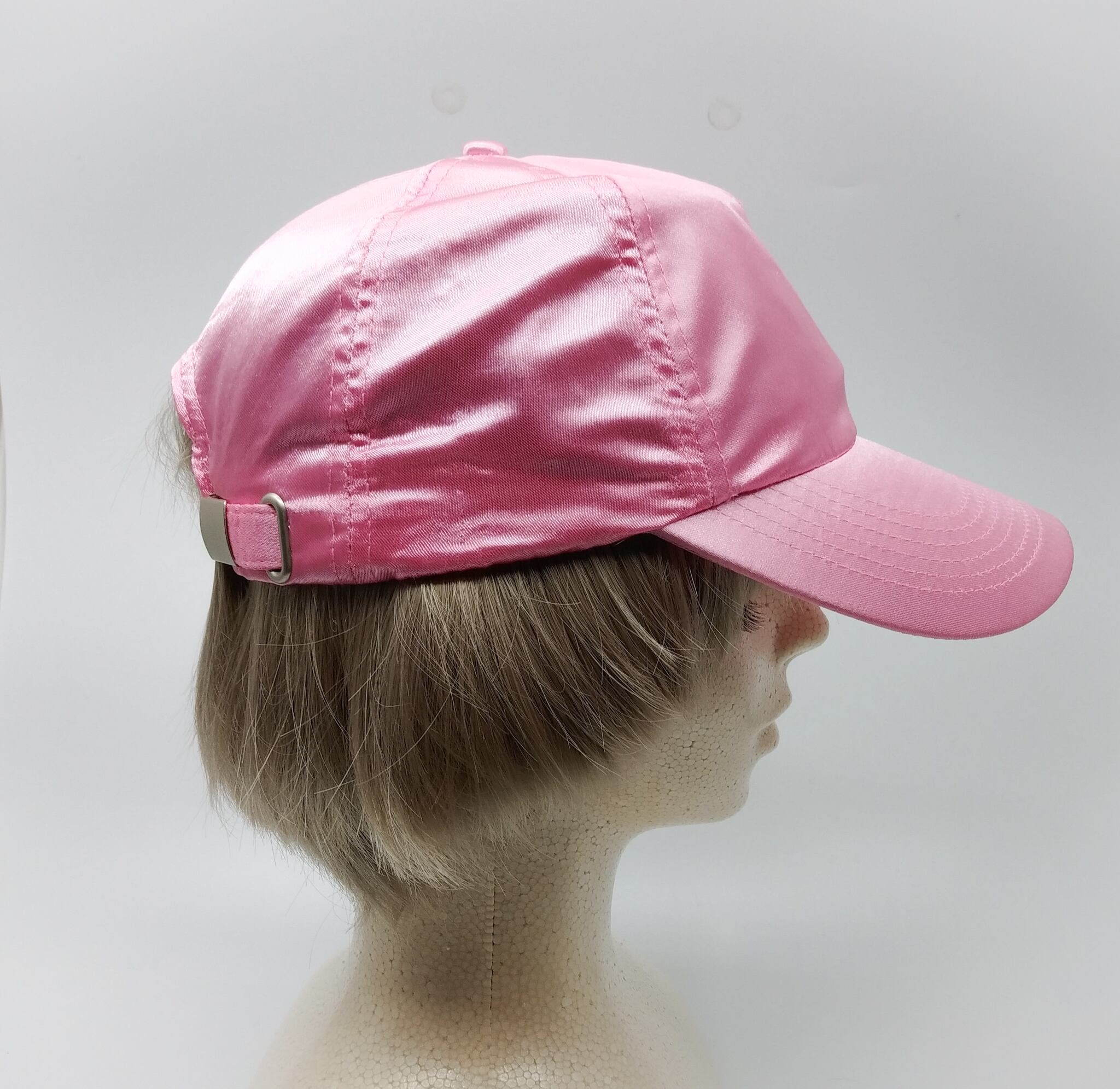 サテンキャップ ネオンピンク 帽子 ネオンカラー ベースボールキャップ フリーサイズ ダンス クラブ フェス イベント