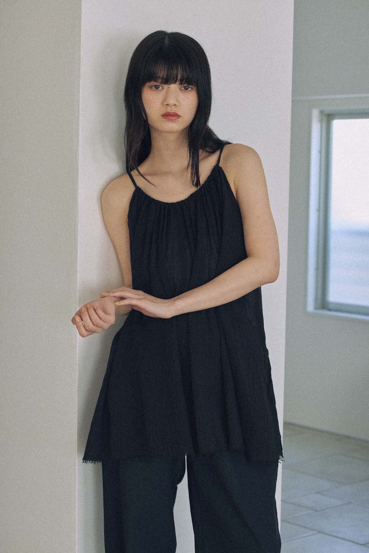 DU260527 Pleats linen Camisole Tunic【 残り僅か】