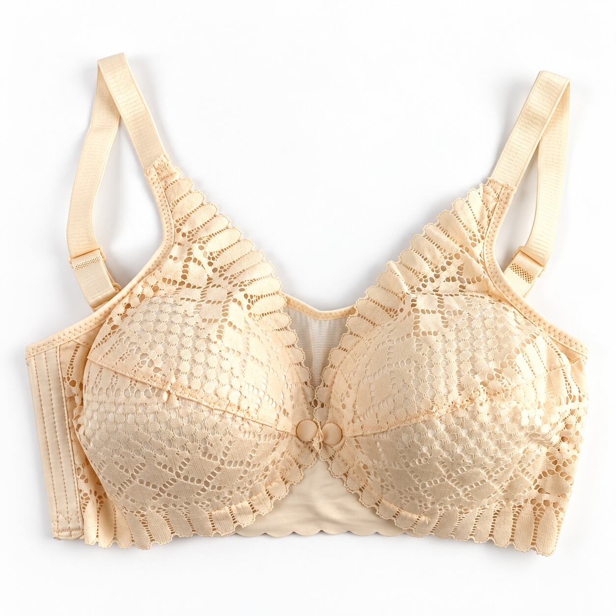 SEU 授乳ブラ 前開き マタニティブラ ベージュ アンダー約73~77cm レディース