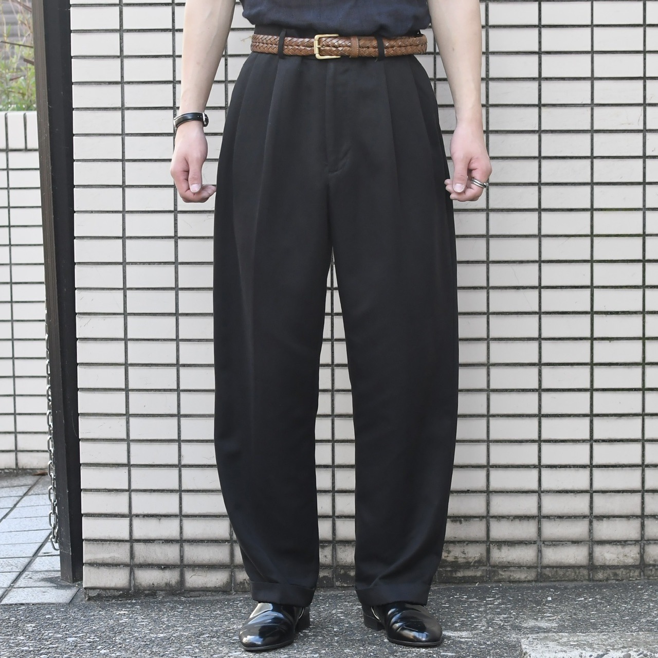 Craft&Barrow 2tuck smooth slacks black