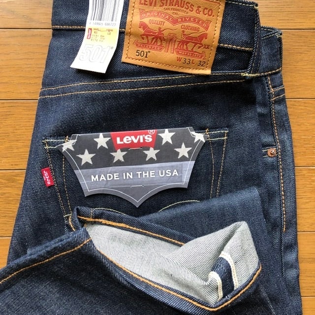 NOS(デッド品) Levi's 501 米国製 ホワイトオーク リジット W33