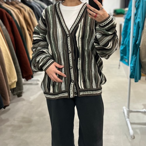 used 3D knit cardigan SIZE:44L