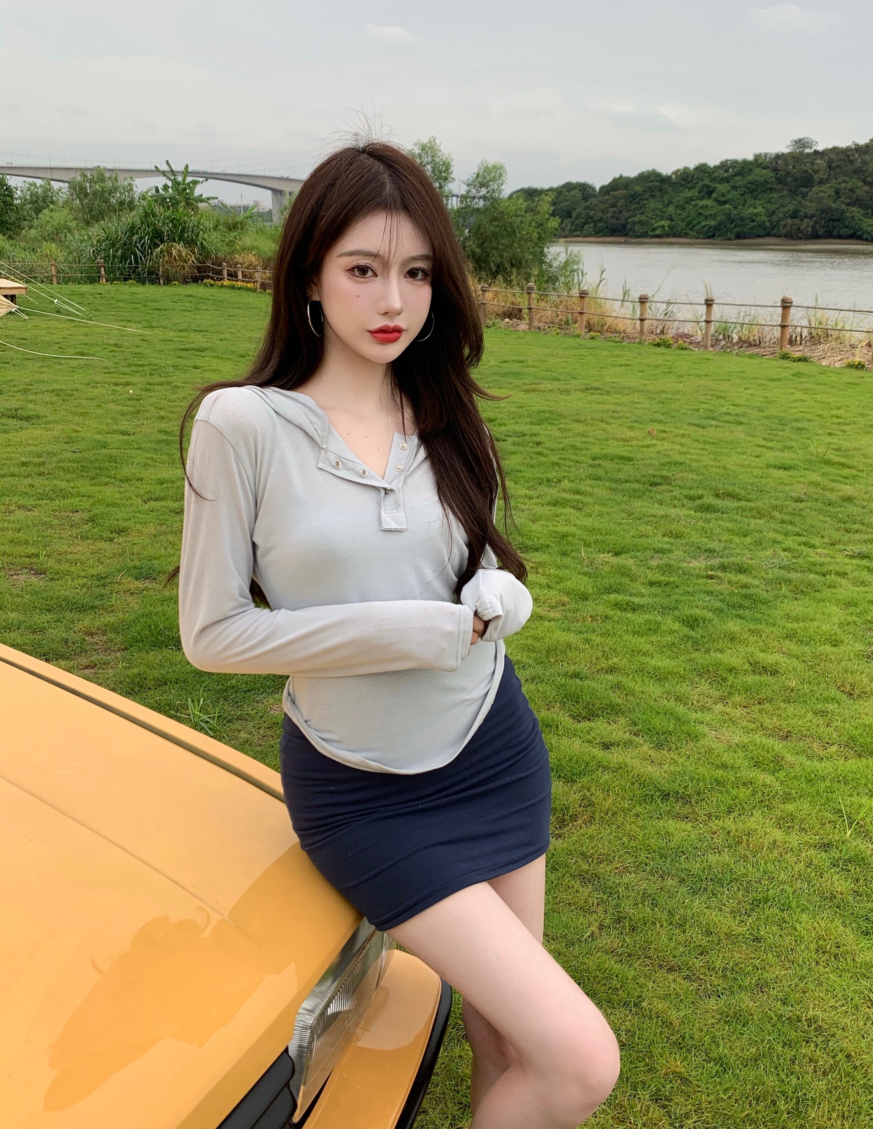 フードTシャツ サマー薄手ブラウス ショートスキニー長袖スリーブトップス ロング 夏物 ピュア ブラックストロベリース55221853123