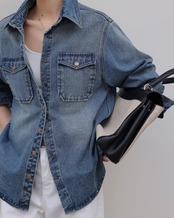 Vintage like relax denim Shirt L0096