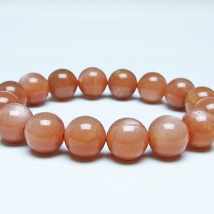 オレンジムーンストーン ブレスレット 13mm 一点物 メール便可 [M便 1/10] 111-48590