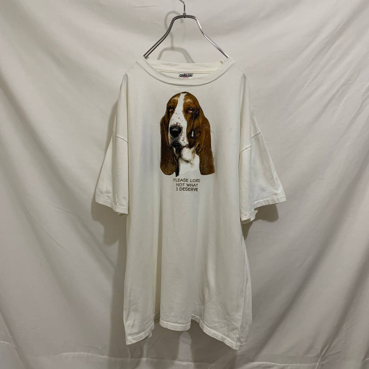 オニータ アニマルTシャツ シングル 犬 古着 90s USA XL 20163 90s 犬